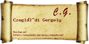 Czeglédi Gergely névjegykártya