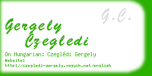 gergely czegledi business card