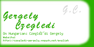 gergely czegledi business card